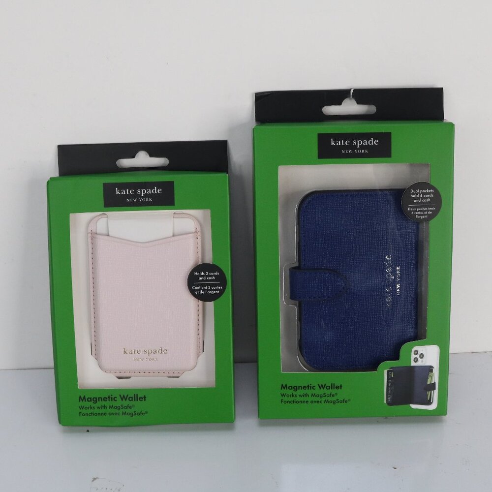 Kate Spade Magnetic Wallets (2) * NEW * Blue Pink * iPhone 12 - 17 Models